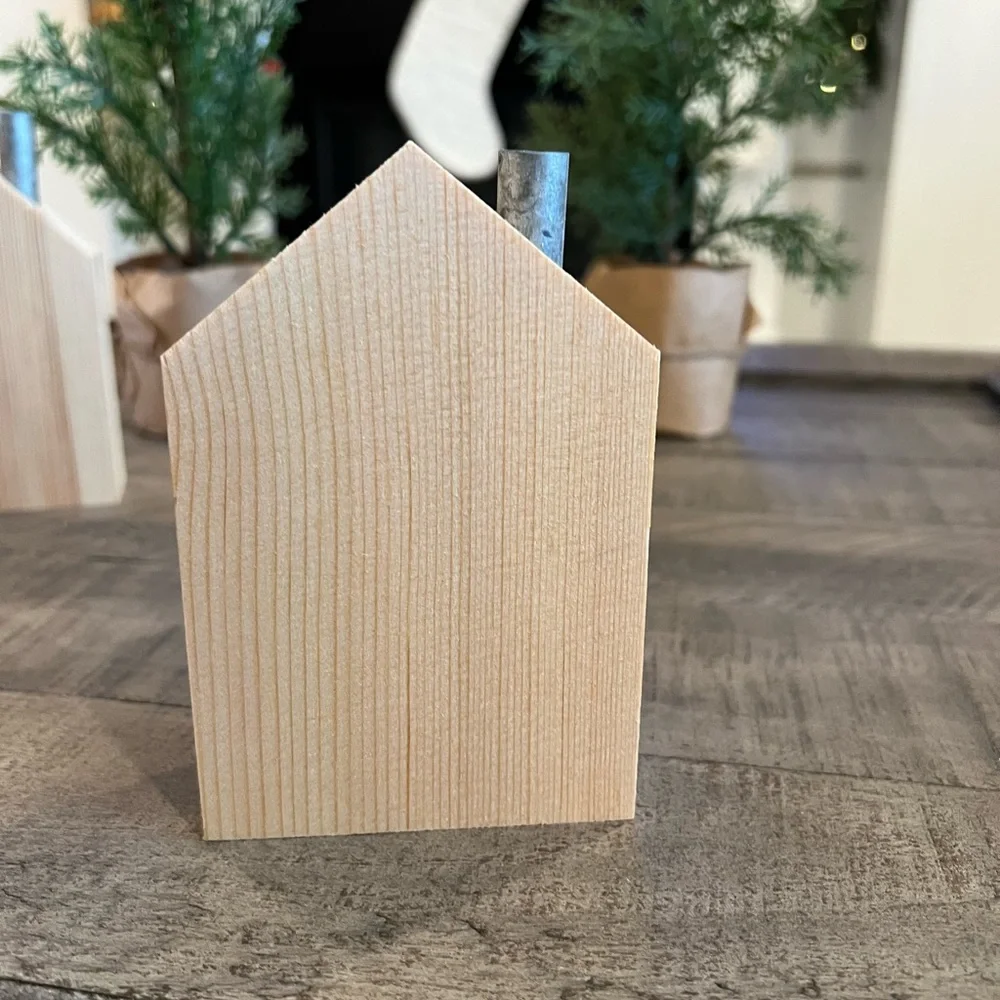 Target 🎯 3 Farmhouse Wooden Houses Tiered Tray Decor Home Accents